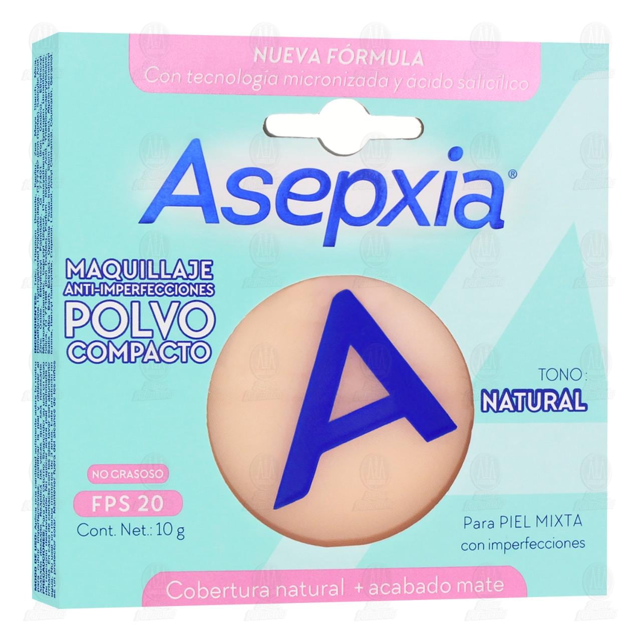 Maquillaje Anti-Imperfecciones Asepxia Natural en Polvo, 10 gr. Maquillaje Anti-Imperfecciones Asepxia Natural en Polvo, 10 gr.