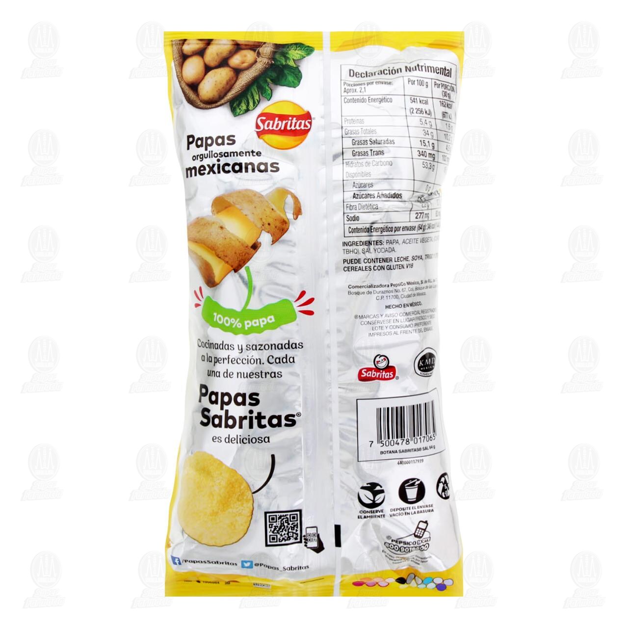Papas Sabritas Original, 64 gr. image number 1