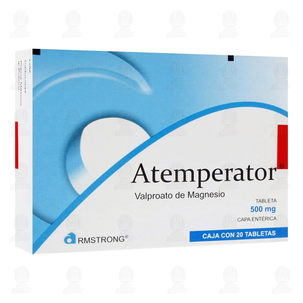 Atemperator 500 mg, 20 Tabletas. image number 0