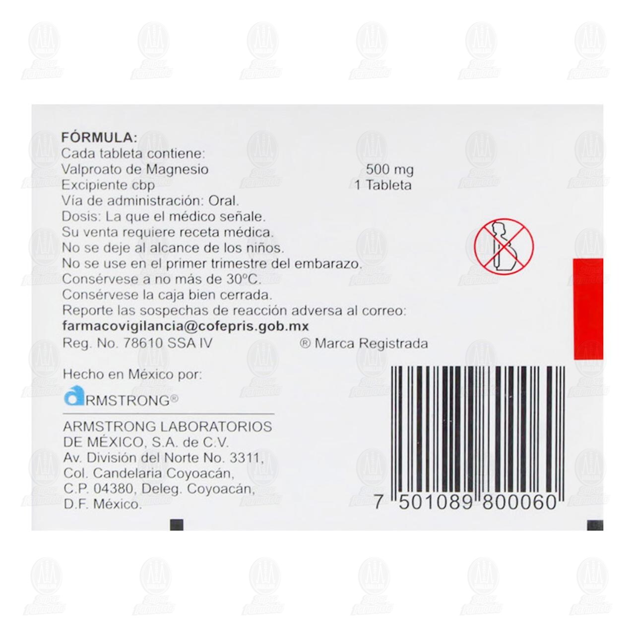 Atemperator 500 mg, 20 Tabletas. image number 2