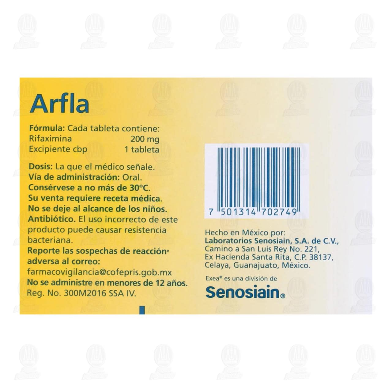 Arfla 200 mg, 12 Tabletas. image number 2
