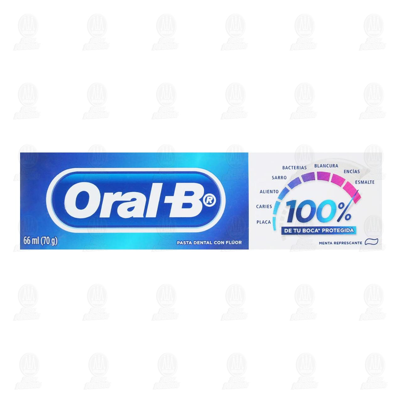 Pasta Dental Oral-B 100% de Tu Boca Cuidada, 66 ml. image number 1