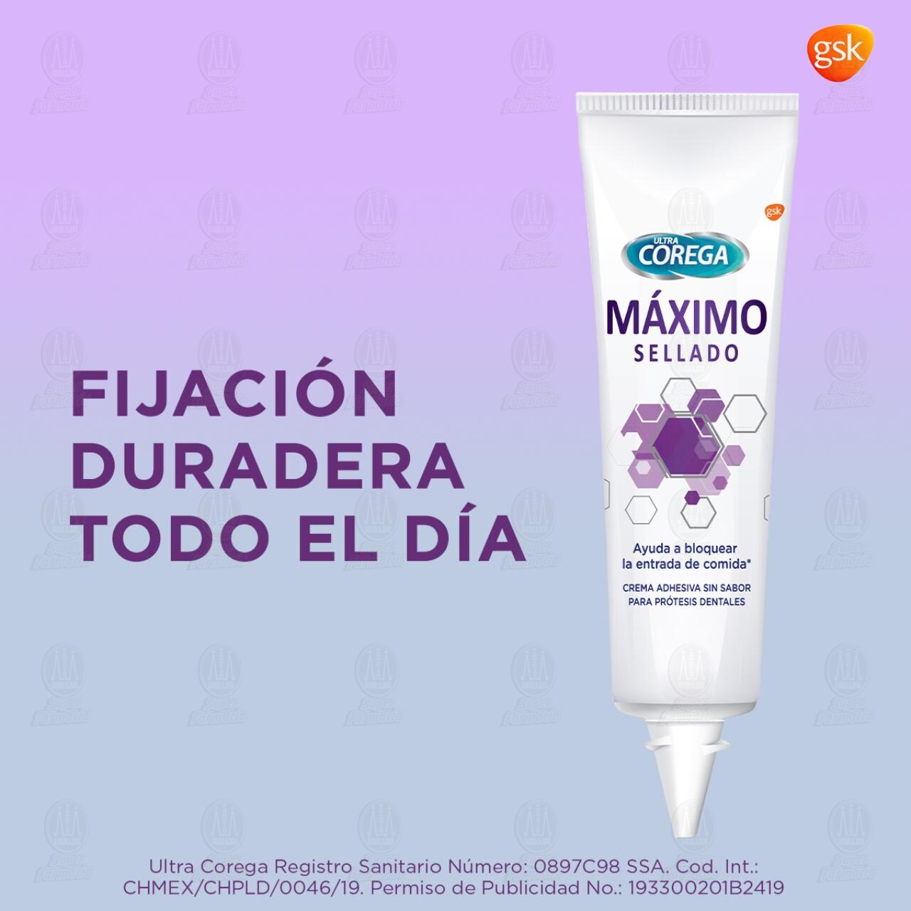 Crema Adhesiva Ultra Corega M&aacute;ximo Sellado para Pr&oacute;tesis Dentales Sin Sabor, 40 gr. image number 2