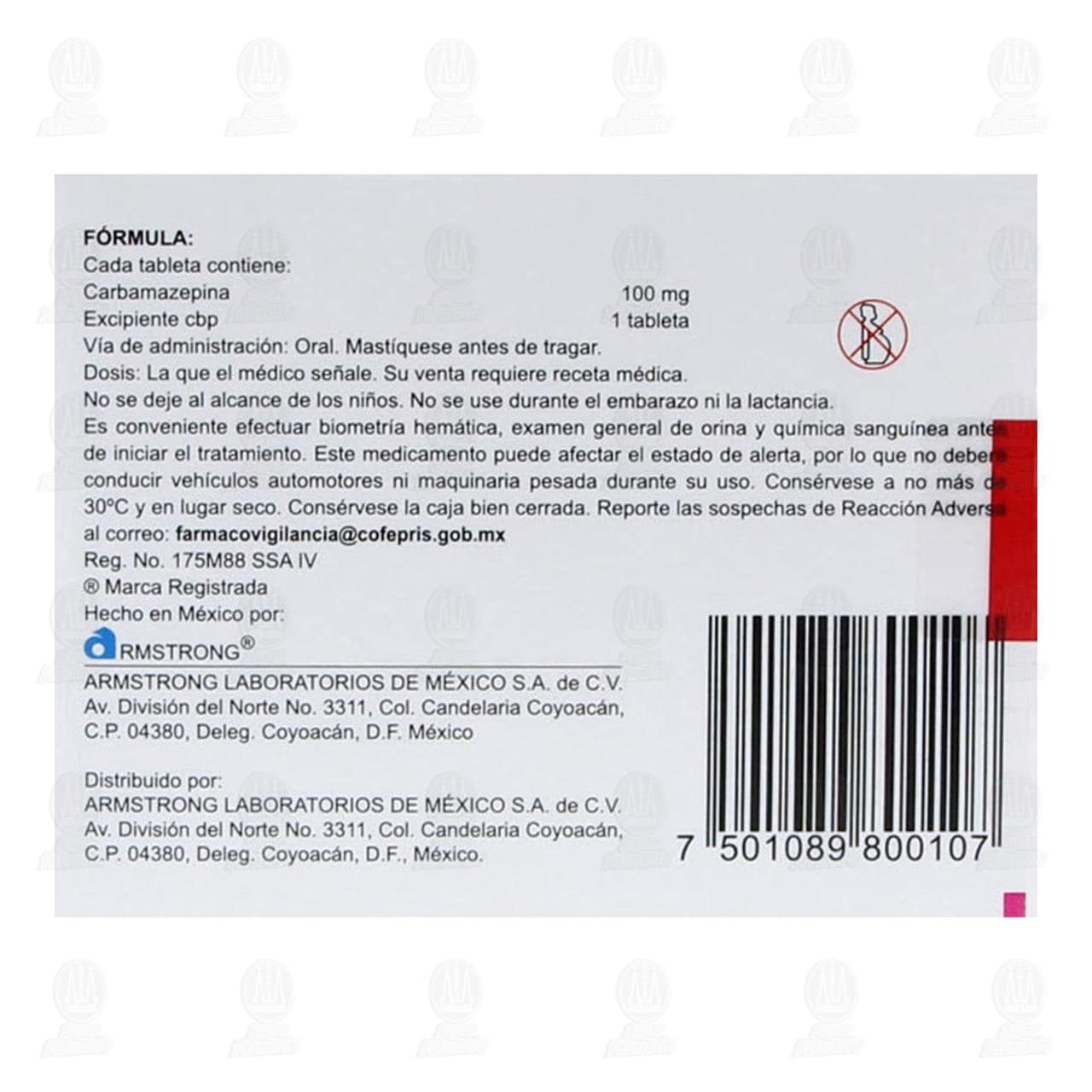 Neugeron 100 mg, 40 Tabletas. image number 2