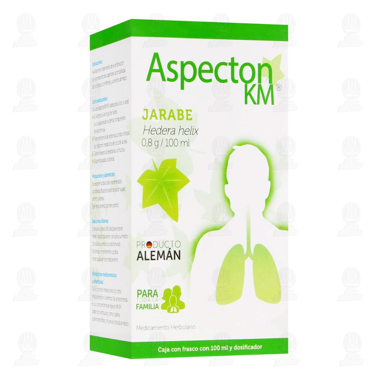 Aspecton KM Jarabe, 0.8gr/100ml. image number 0