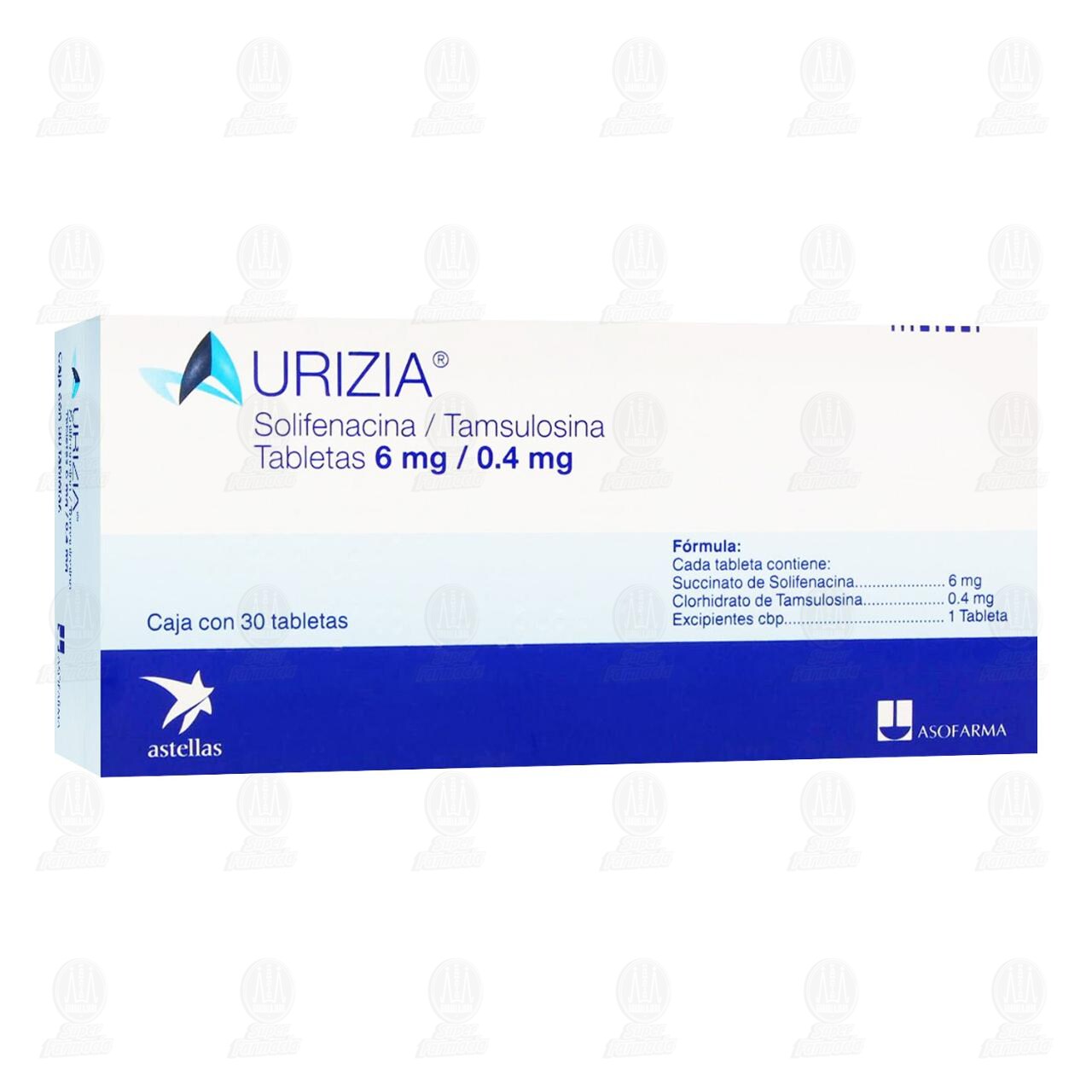 Urizia 6mg/0.4mg, 30 Tabletas. image number 0