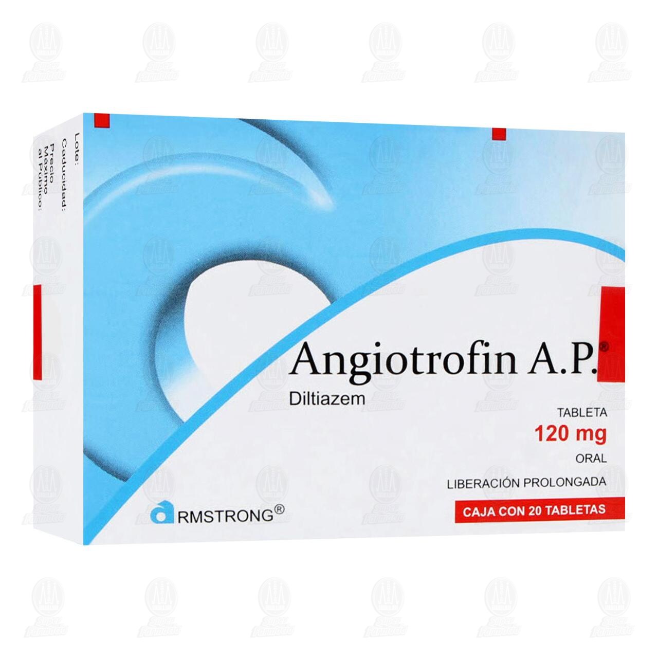 Angiotrofin AP 120 mg, 20 Tabletas. image number 0