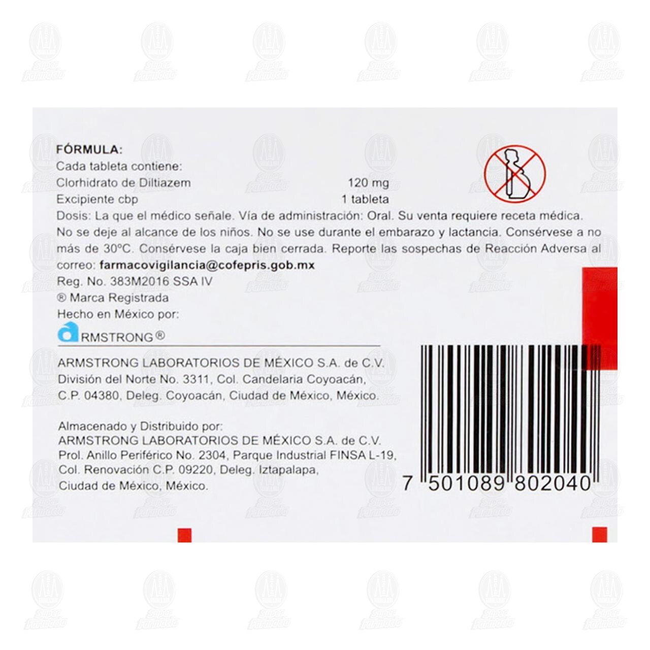 Angiotrofin AP 120 mg, 20 Tabletas. image number 2