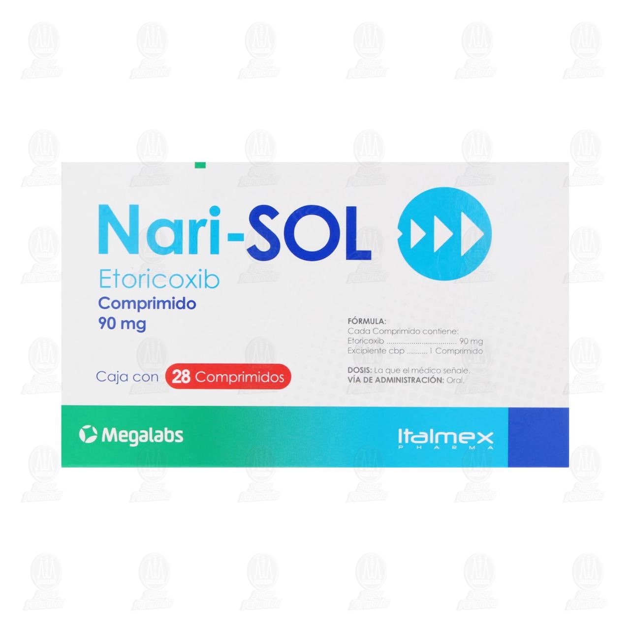 Nari-SOL 90 mg, 28 Comprimidos. image number 2