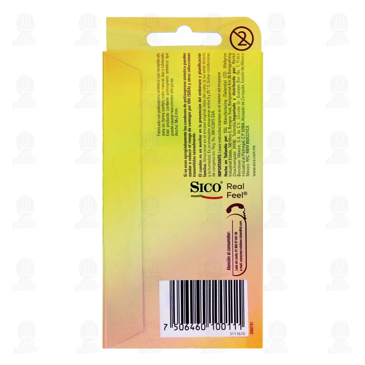 Sico Piel con Piel, 3 Condones. image number 1