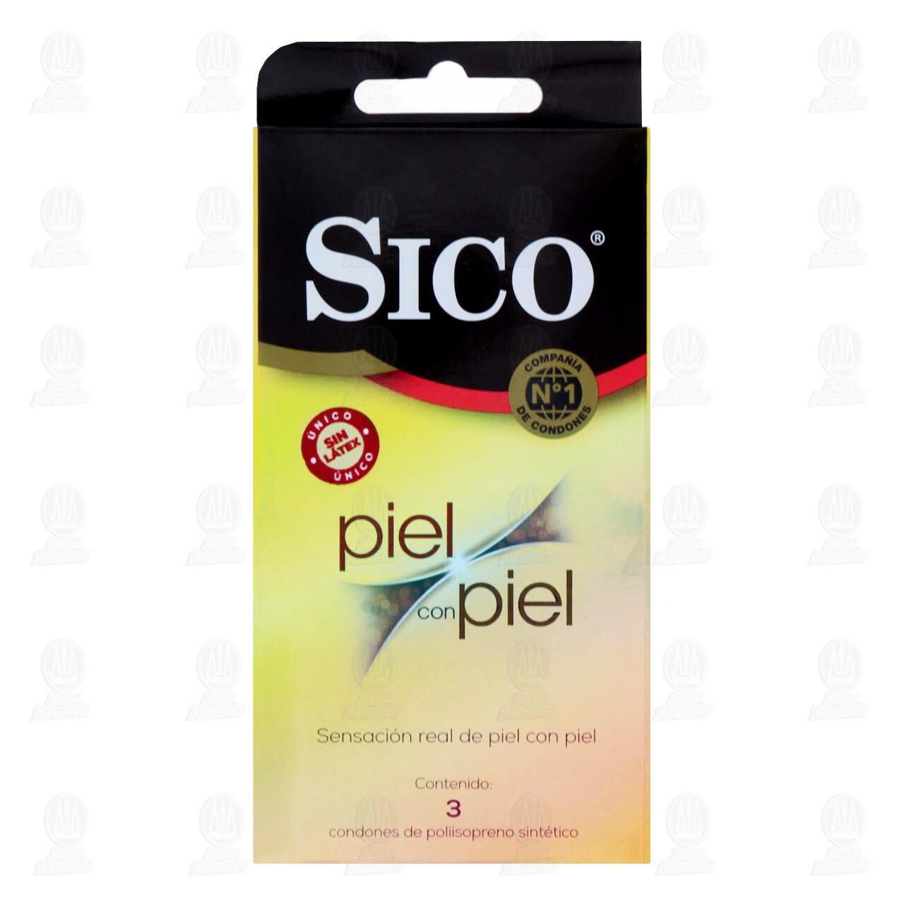 Sico Piel con Piel, 3 Condones.