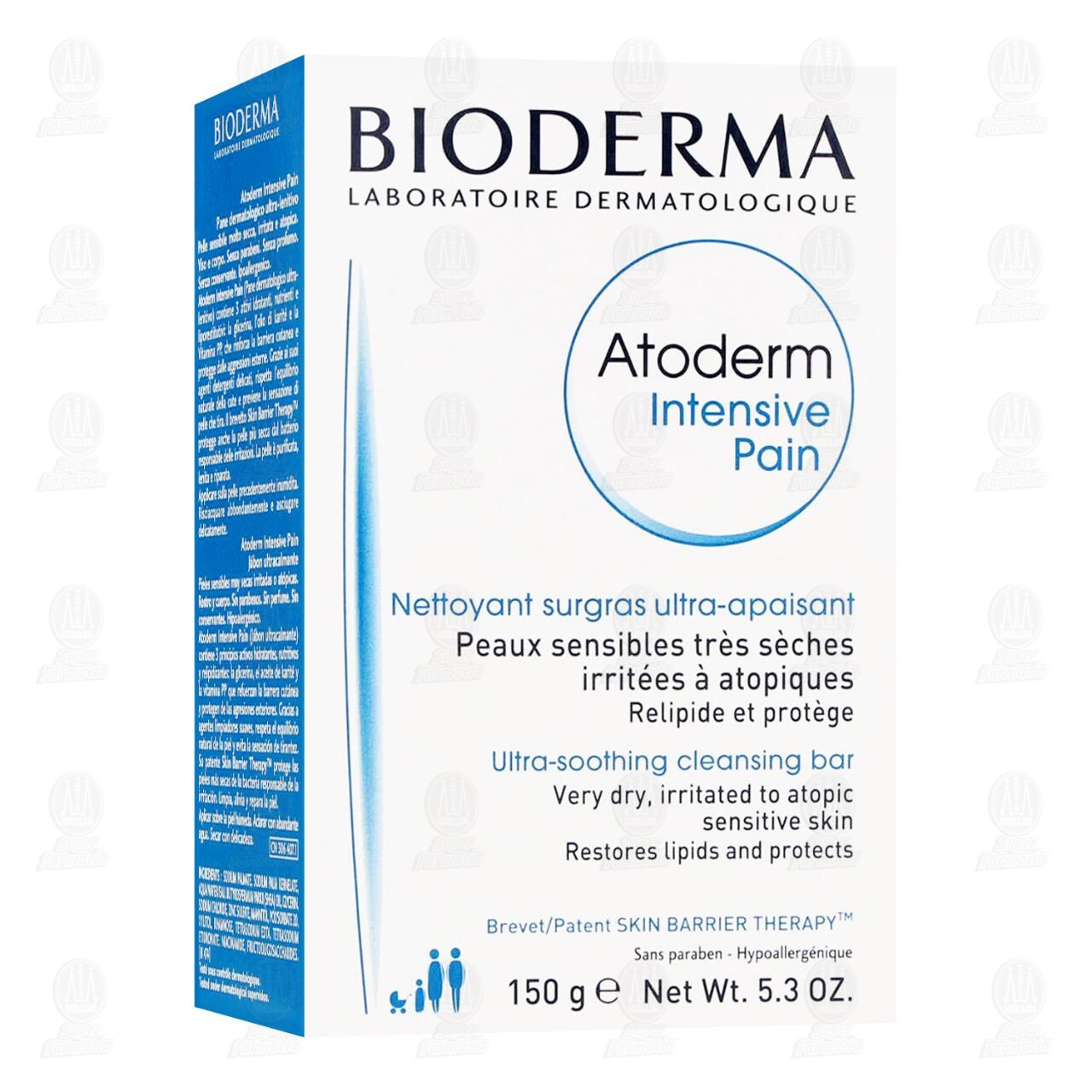 Barra Dermolimpiadora Bioderma Atoderm Intensive Pain, 150 gr.