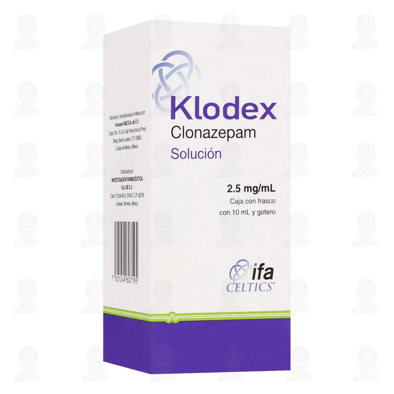 Klodex 2.5mg/ml Soluci&oacute;n, 10 ml. image number 0