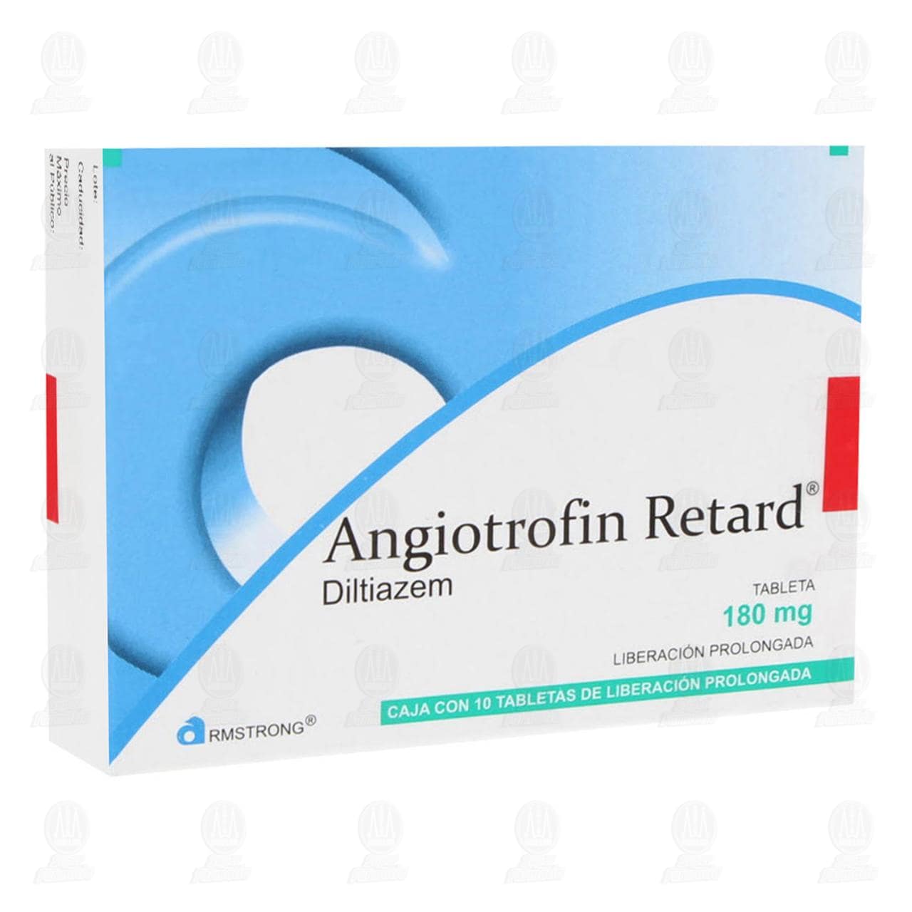 Angiotrofin Retard 180 mg, 10 Tabletas. image number 0