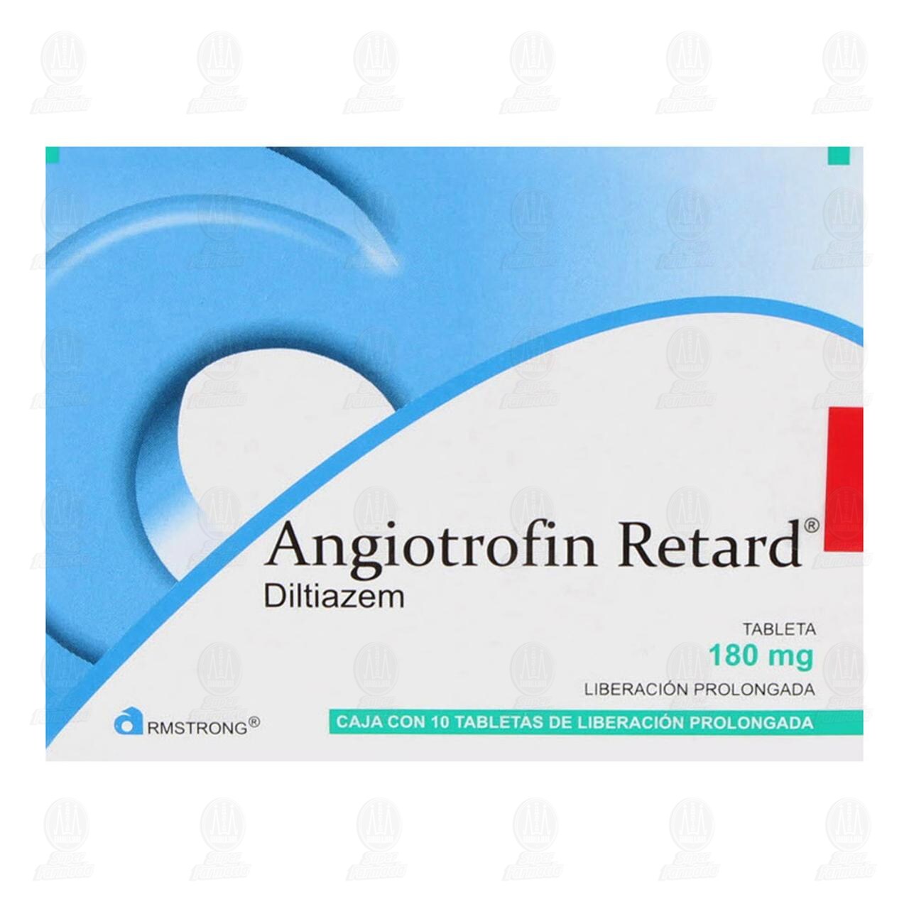 Angiotrofin Retard 180 mg, 10 Tabletas. image number 1