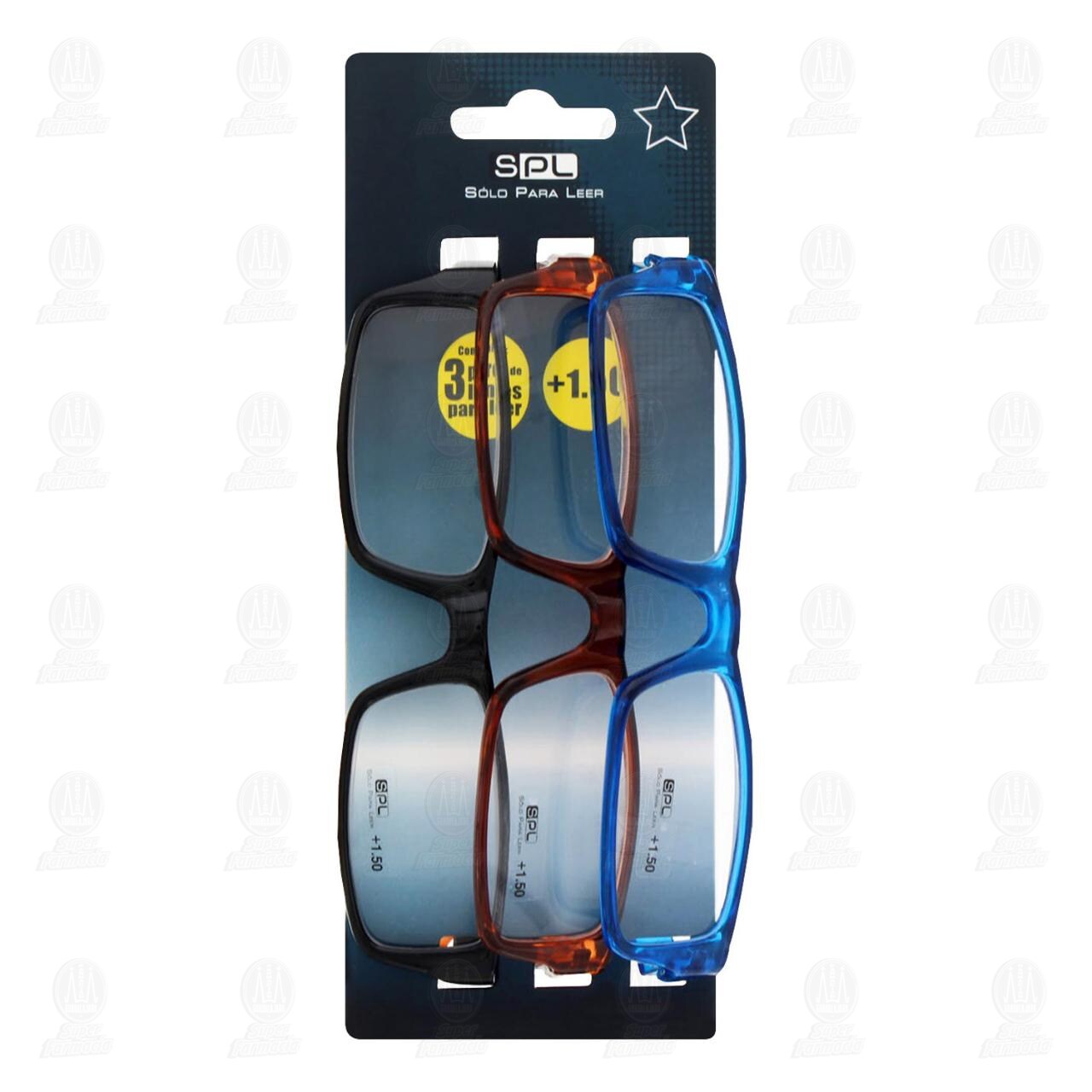 Lentes SPL para Lectura Grad. +1.50 3 Colores, 3 pzas.
