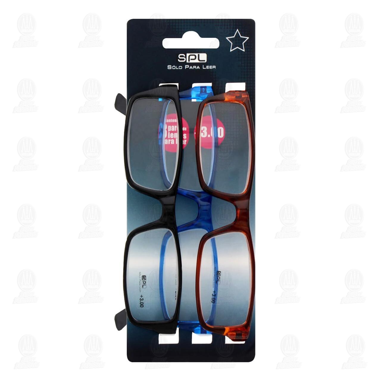 Lentes SPL para Lectura Grad. +3.00 3 Colores, 3 pzas.