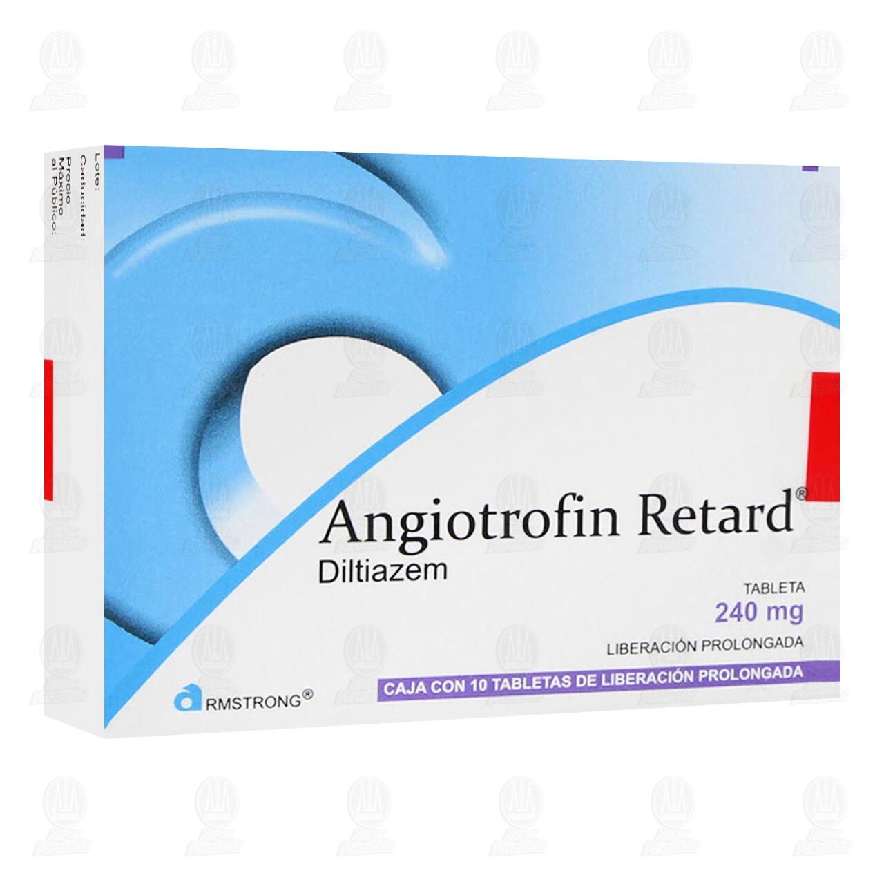 Angiotrofin Retard 240 mg, 10 Tabletas. image number 0