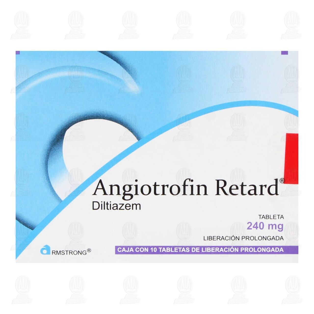 Angiotrofin Retard 240 mg, 10 Tabletas. image number 1