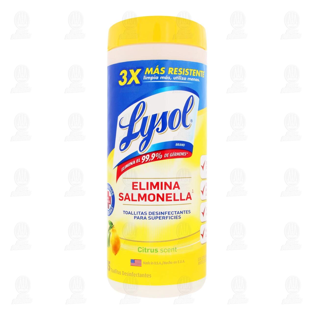 Lysol Toallitas Desinfectantes para Superficies Citrus Scent, 35 pzas. image number 1