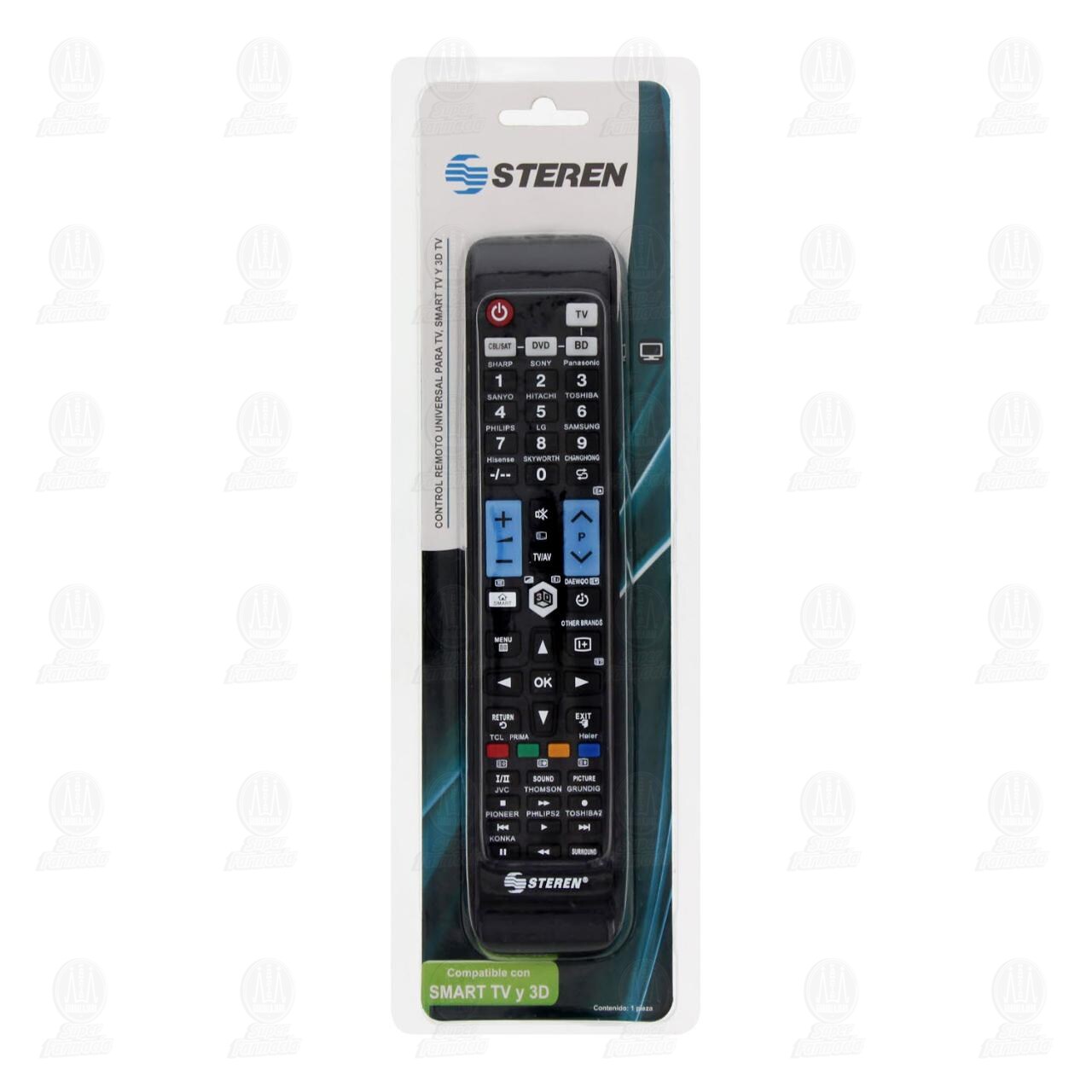 Control Remoto Steren Universal para TV, Smart TV y 3D TV, 1 pz. image number 0