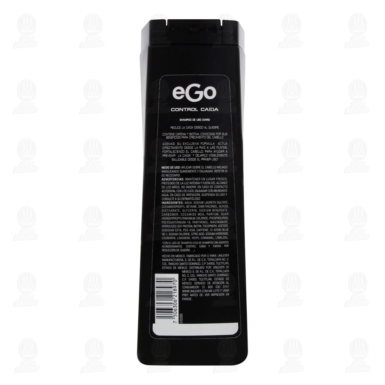 Shampoo Ego Control Ca&iacute;da 2 en 1, 400 ml. image number 2