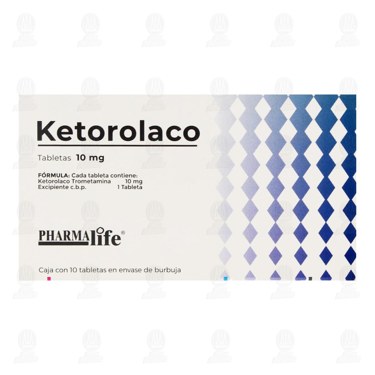 Ketorolaco 10 mg, 10 Tabletas Pharmalife. image number 2