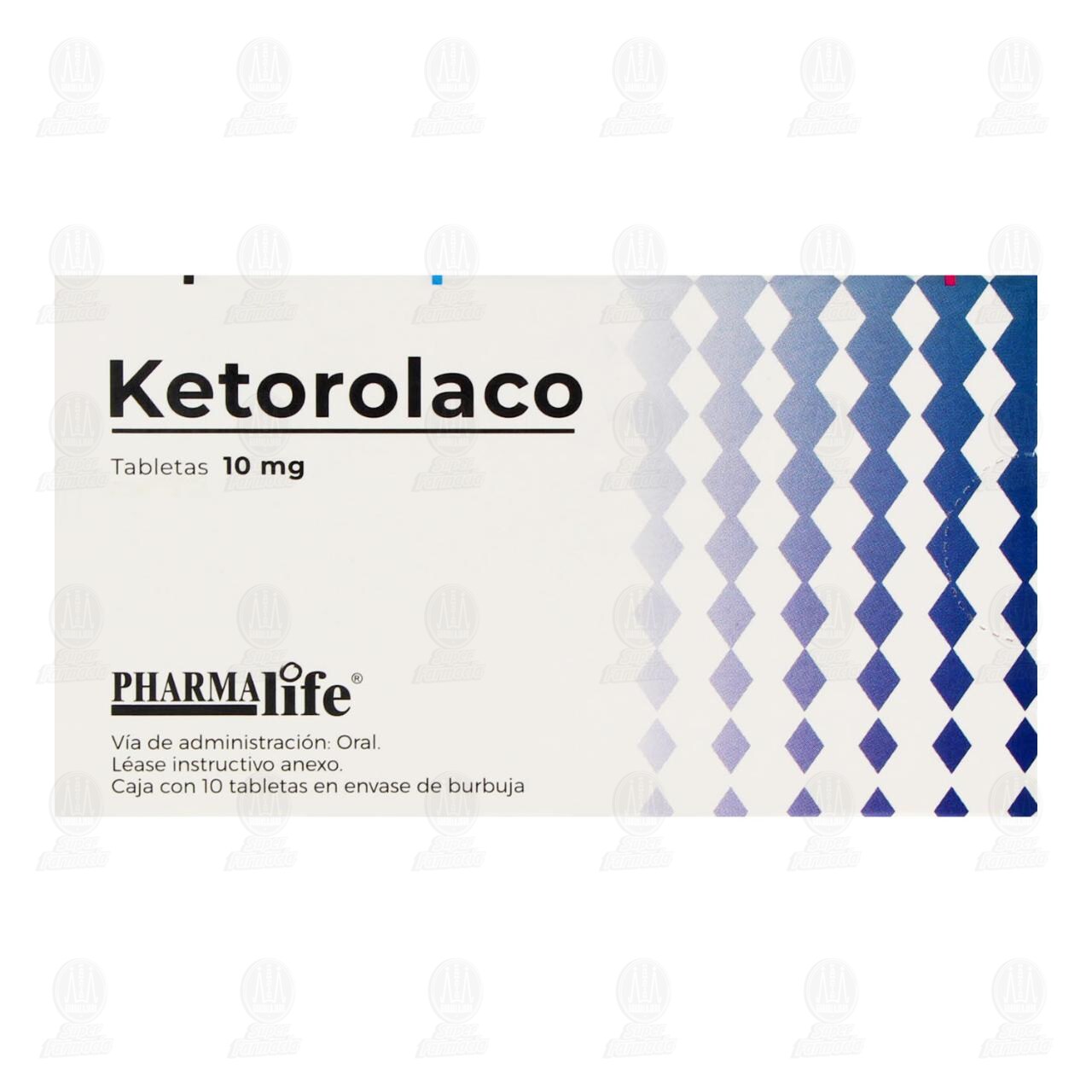 Ketorolaco 10 mg, 10 Tabletas Pharmalife. image number 1