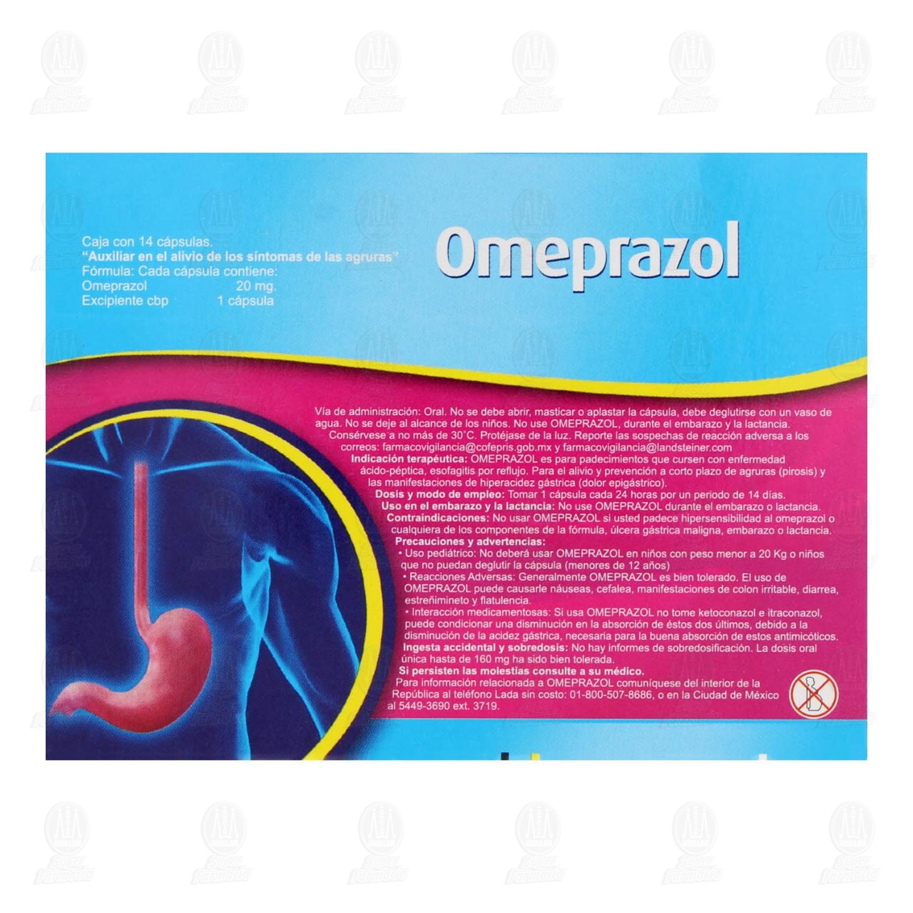 Omeprazol 20 mg, 14 C&aacute;psulas Pharmalife. image number 2
