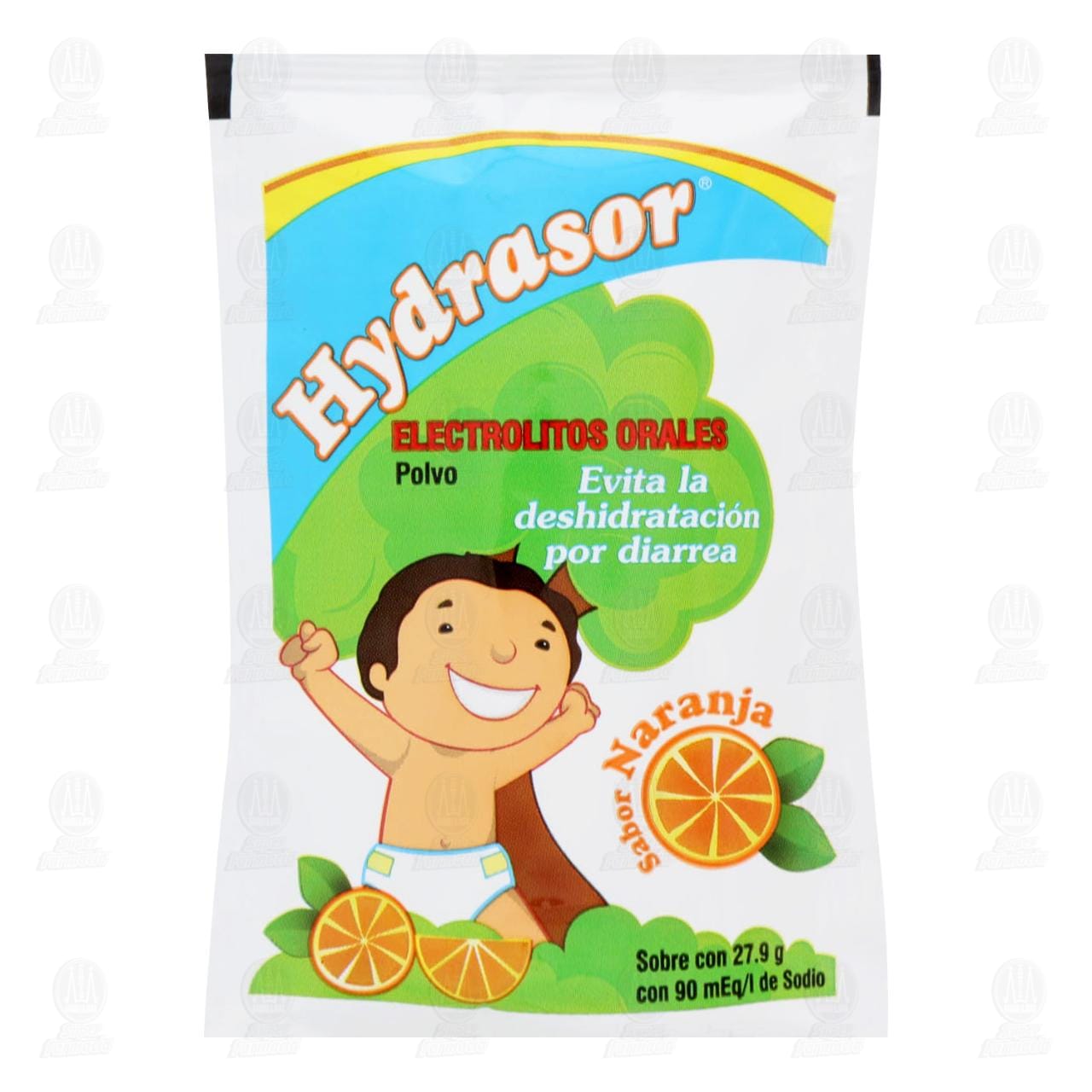 Hydrasor Suero oral Sabor Naranja, 27.9 gr.