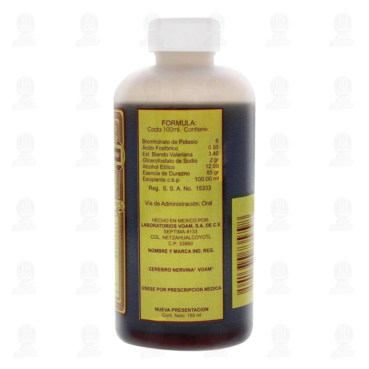 Cerebro Nervina Voam T&oacute;nico General, 180 ml. image number 2