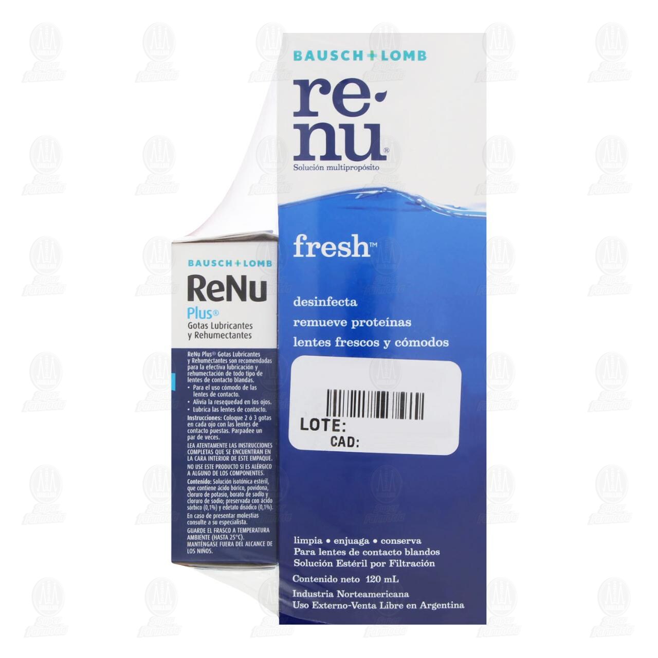Pack Renu Fresh 120ml Soluci&oacute;n + Renu Plus Gotas, 8 ml. image number 3