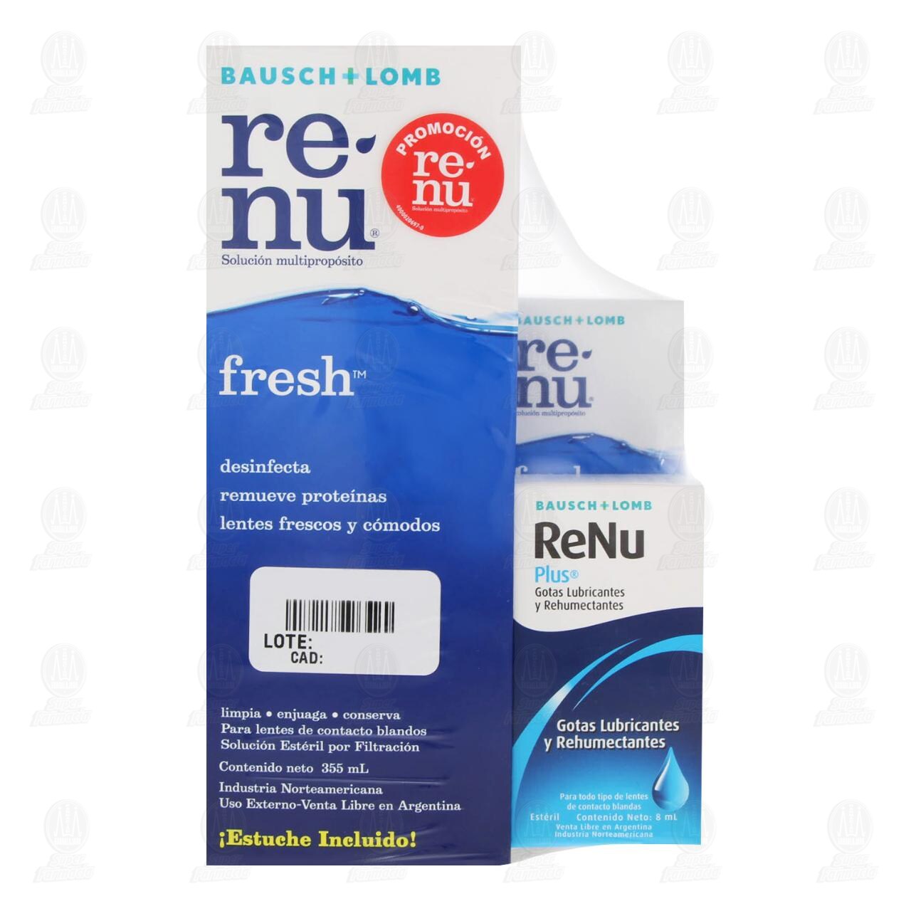 Renu Fresh Soluci&oacute;n 355ml + Renu Plus Gotas, 8 ml. image number 1