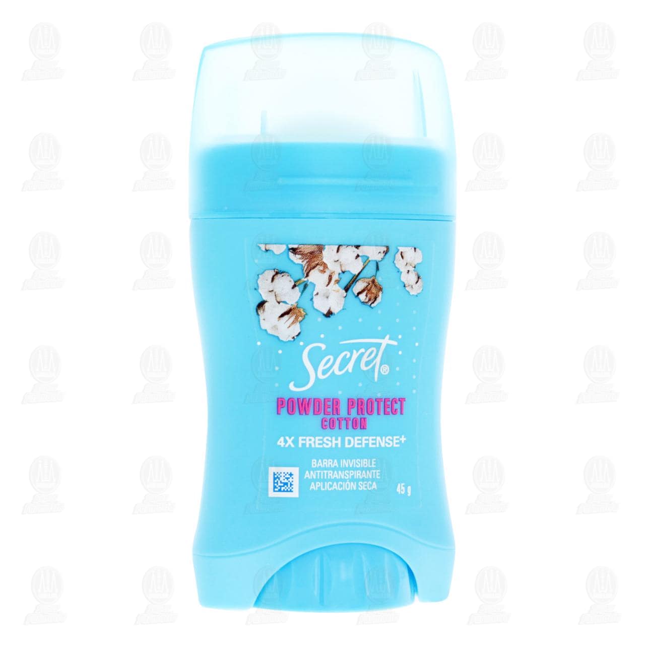 Antitranspirante Secret Powder Protect Cotton en Barra, 45 gr.