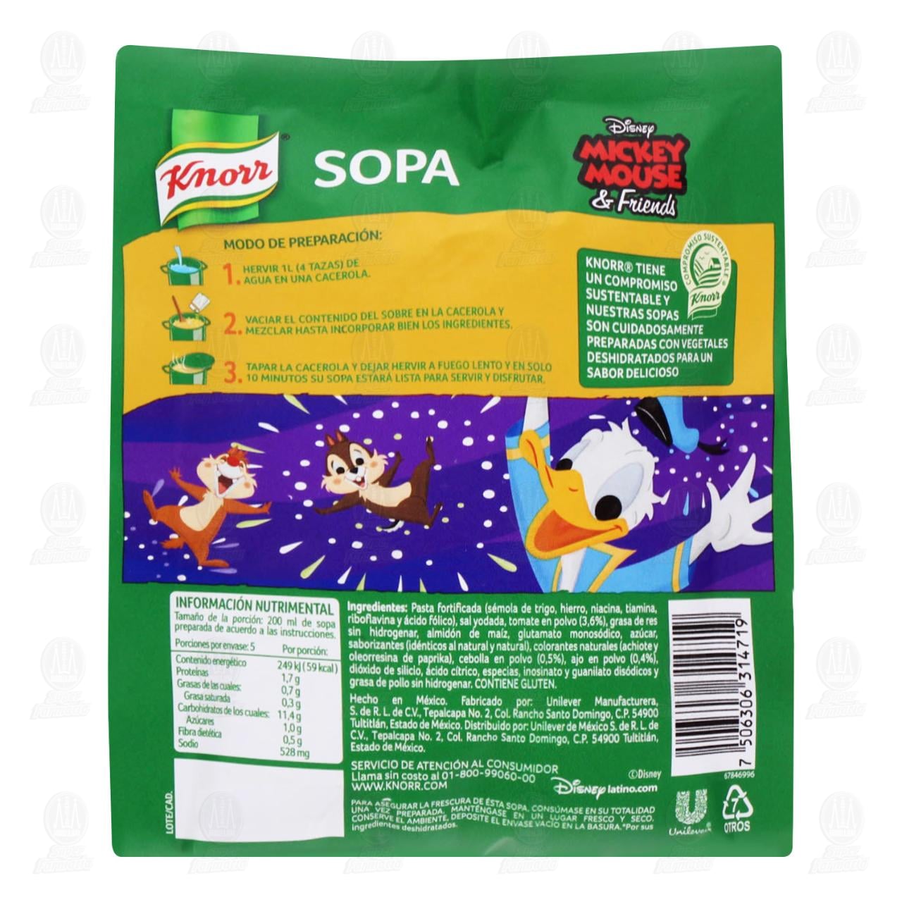 Sopa Preparada Knorr Mickey Mouse, 95 gr. image number 1
