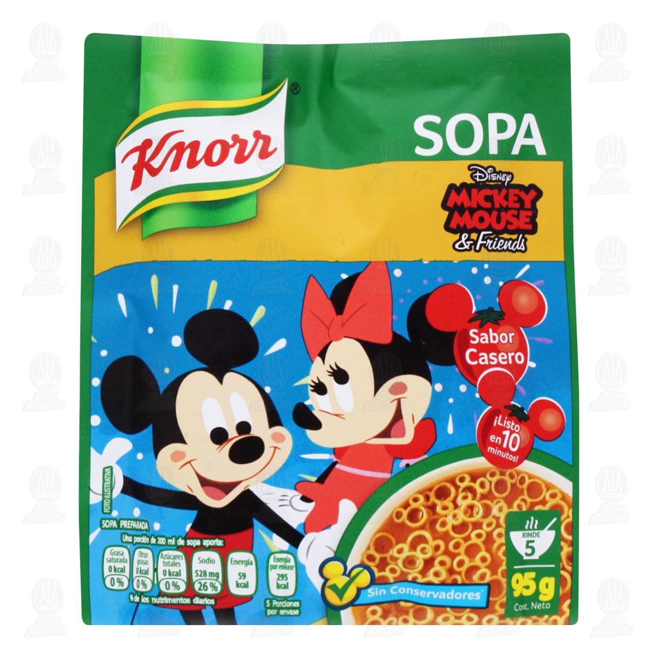 Imagen para Sopa Preparada Knorr Mickey Mouse, 95 gr.