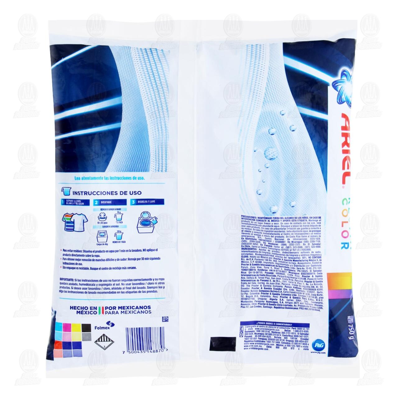 Detergente en Polvo Ariel Revitacolor, 750 gr. image number 1