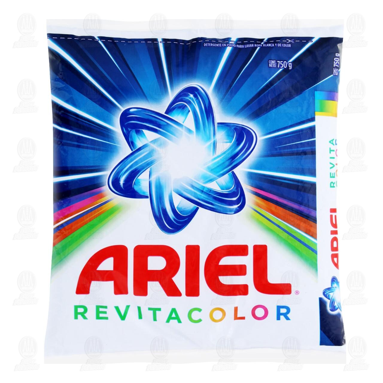 Detergente en Polvo Ariel Revitacolor, 750 gr.
