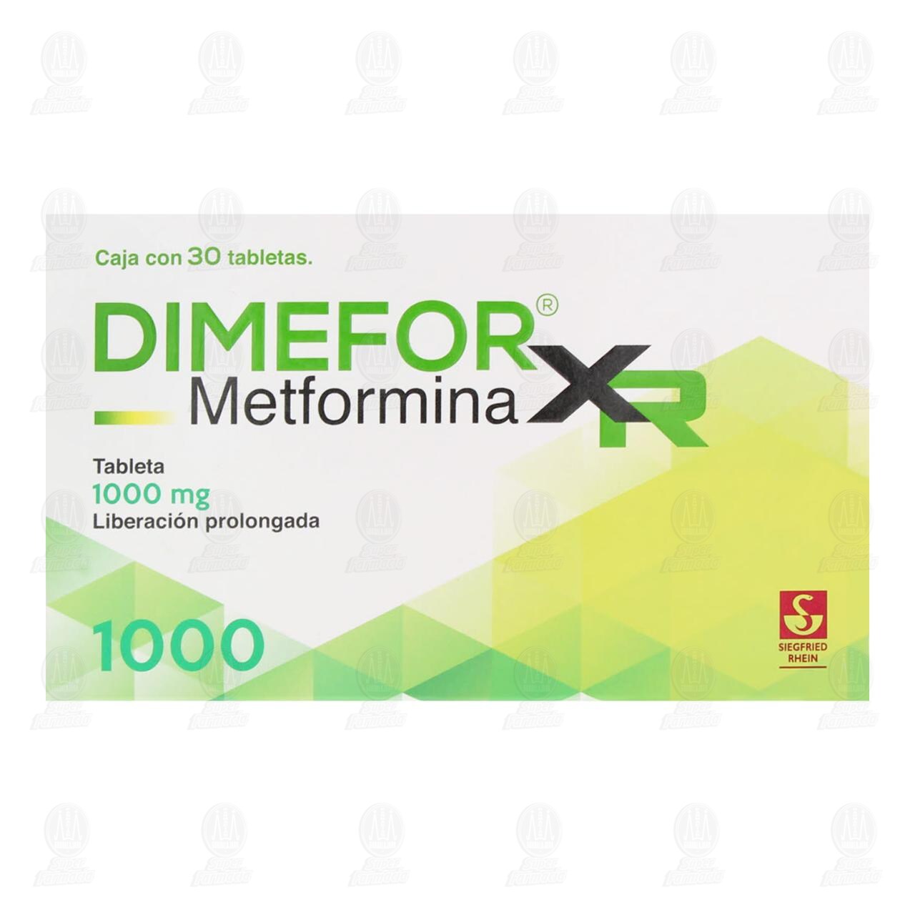 Dimefor XR 1000 mg, 30 Tabletas. image number 2