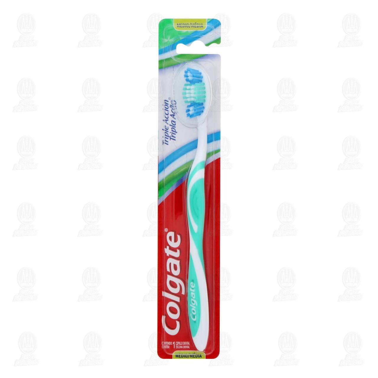 Cepillo Dental Colgate Triple Acci&oacute;n Mediano, 1 pz.