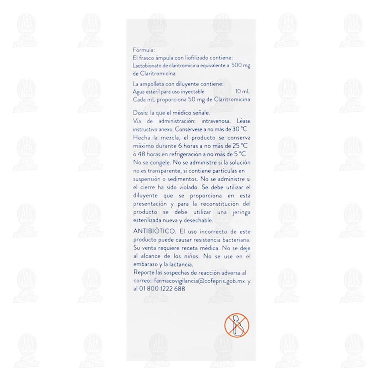 Klaricid I.V. 500 mg, 1 pz. image number 4