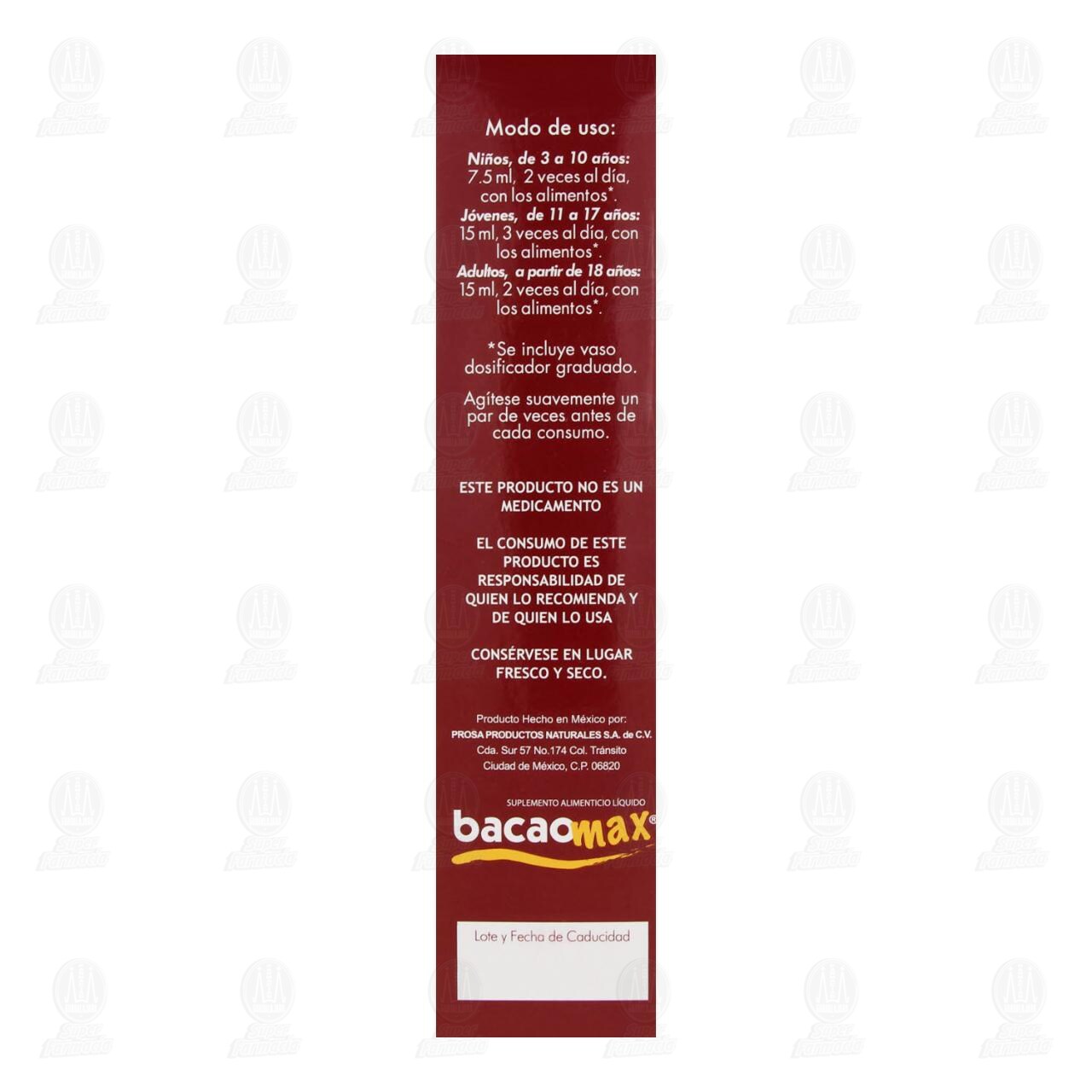 Bacaomax Suplemento Alimenticio, 340 ml. image number 3