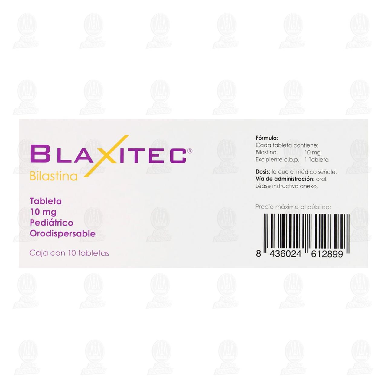 Blaxitec Pedi&aacute;trico Orodispersable 10 mg, 10 Tabletas. image number 2
