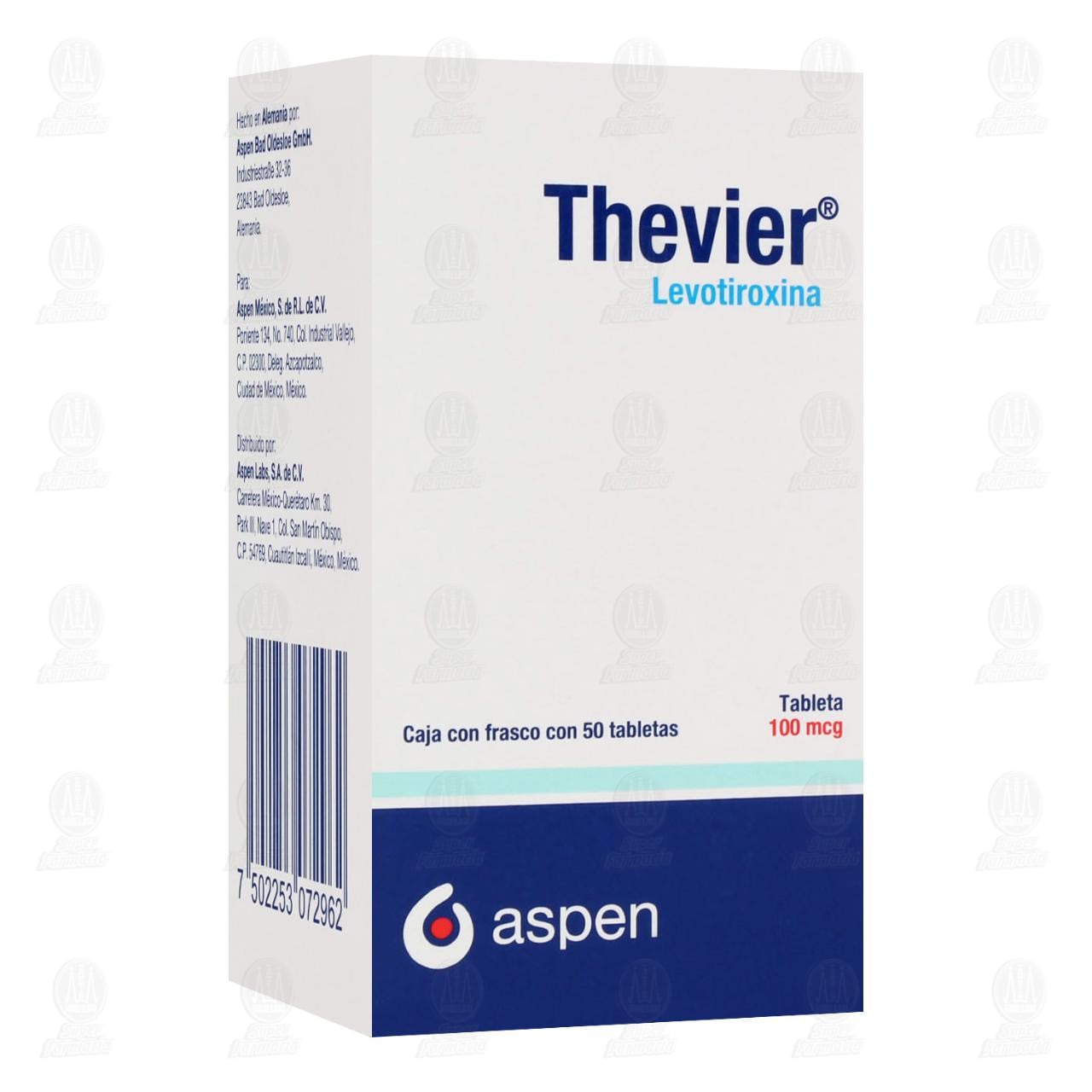 Thevier 100 mcg, 50 Tabletas. image number 0