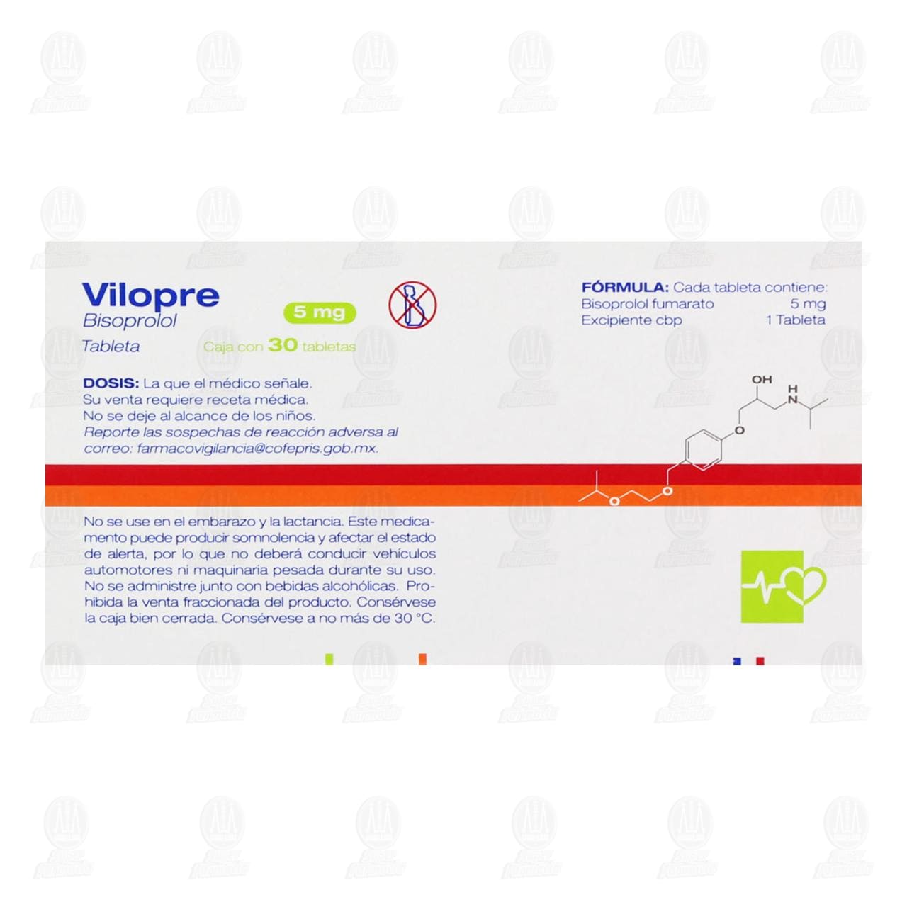 Vilopre 5 mg, 30 Tabletas. image number 2