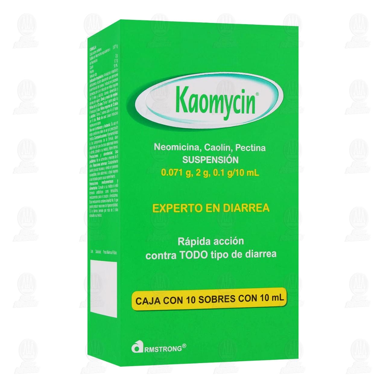 Kaomycin 0.071gr/2gr/0.1gr Suspensión, 10 Sobres de 10 ml c/u.