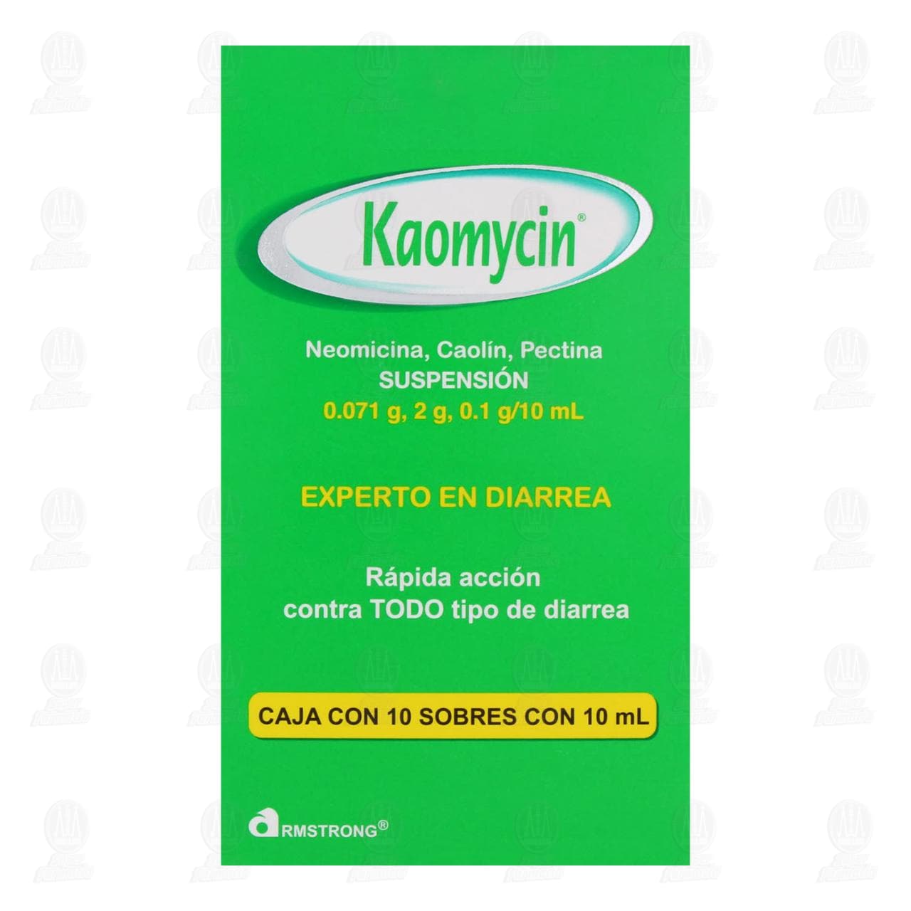 Kaomycin 0.071gr/2gr/0.1gr Suspensión, 10 Sobres de 10 ml c/u. image number 1