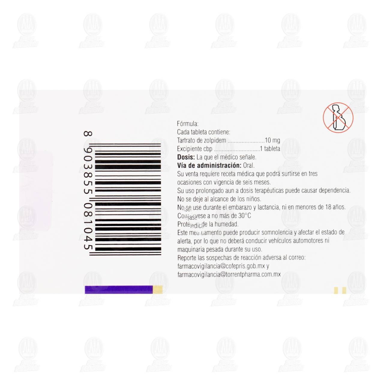 Nitelnoz 10 mg, 30 Tabletas. image number 2