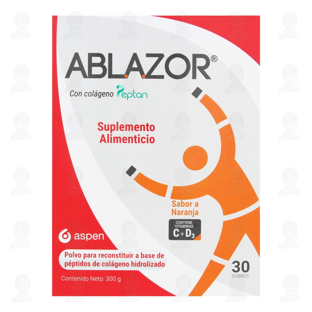 Suplemento Alimenticio Ablazor con Col&aacute;geno Peptan en Polvo Sabor Naranja, 300 gr. image number 2