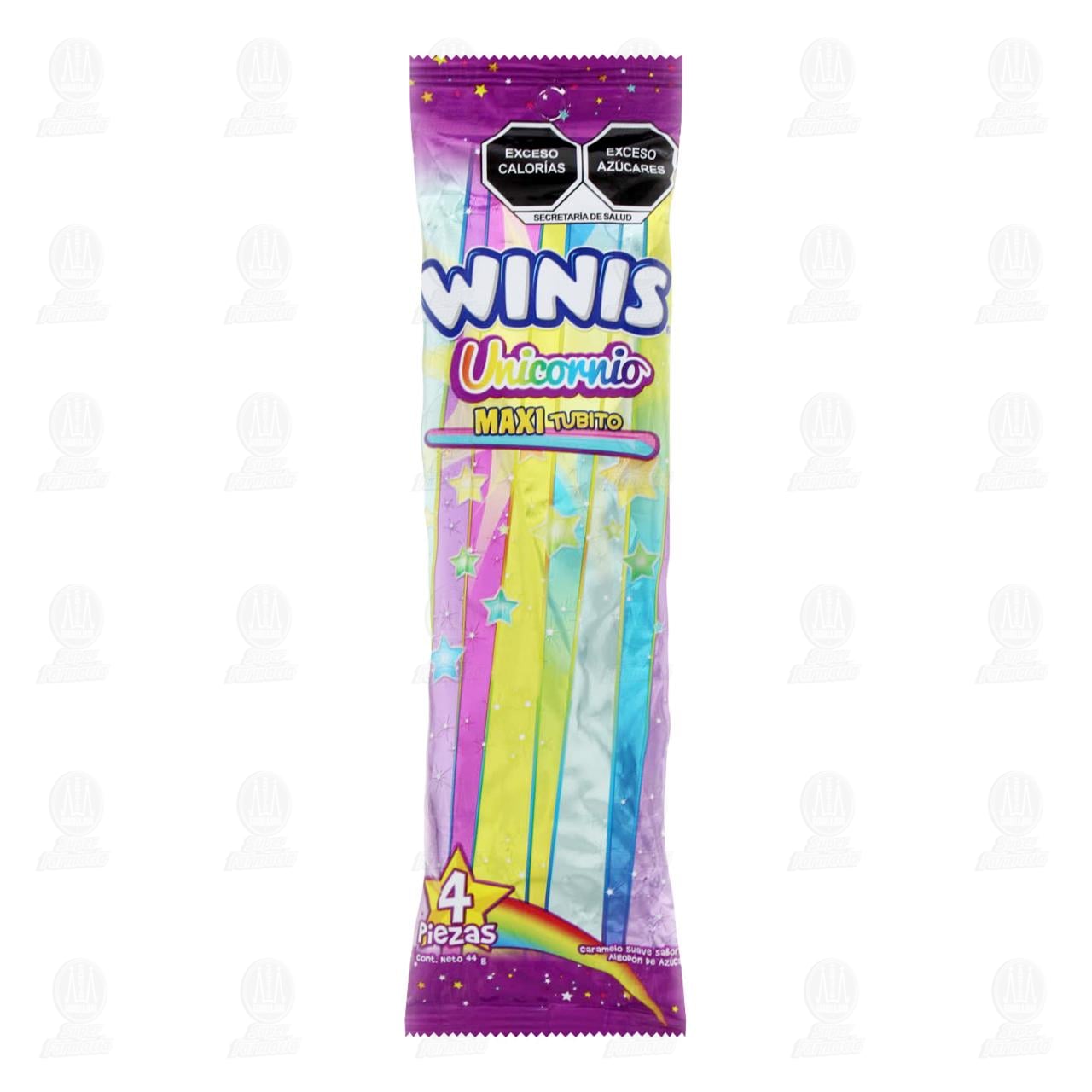 Imagen para Caramelo Winis Unicornio Maxi Tubito, 44 gr.